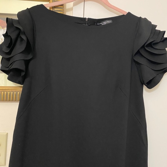 NWT lPIETRO BRUNELLI CAPRI DESIGNER BLACK MATERNITY DRESS - SIZE L - Picture 11 of 13